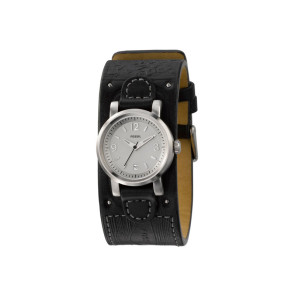 Watch strap Fossil JR1010 Leather Black 12mm